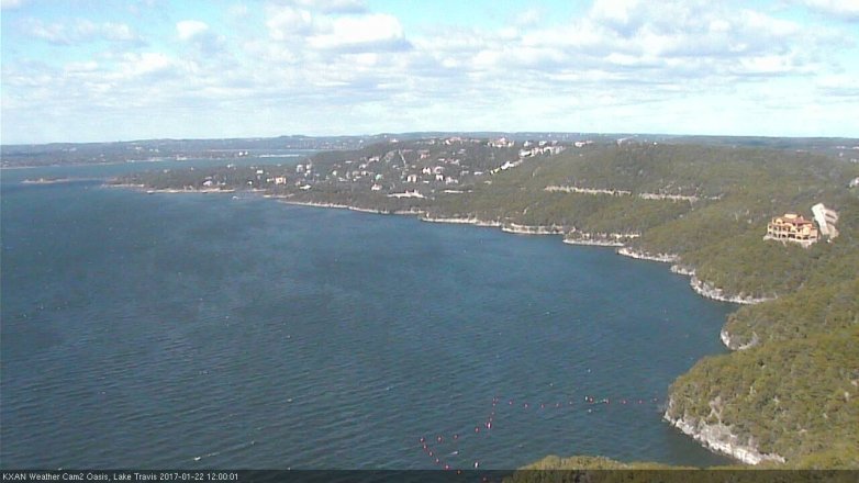 Lake Travis webcam, January 22, 2017 11:05 AM CT