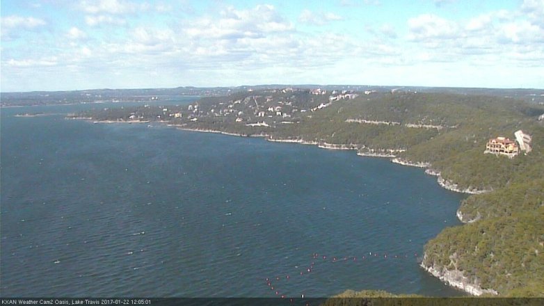 Lake Travis webcam, January 22, 2017 11:20 AM CT