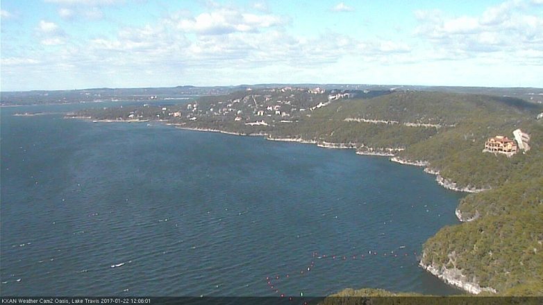 Lake Travis webcam, January 22, 2017 11:35 AM CT