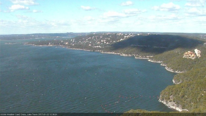 Lake Travis webcam, January 22, 2017 11:40 AM CT