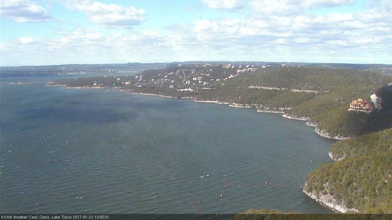 Lake Travis webcam, January 22, 2017 12:25 PM CT