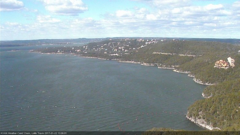 Lake Travis webcam, January 22, 2017 12:35 PM CT