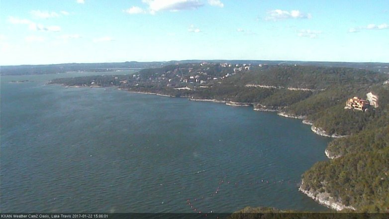 Lake Travis webcam, January 22, 2017 2:20 PM CT