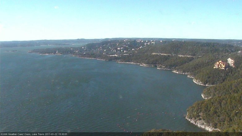 Lake Travis webcam, January 22, 2017 2:45 PM CT