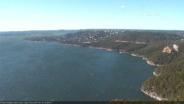 Lake Travis webcam, January 22, 2017 2:50 PM CT