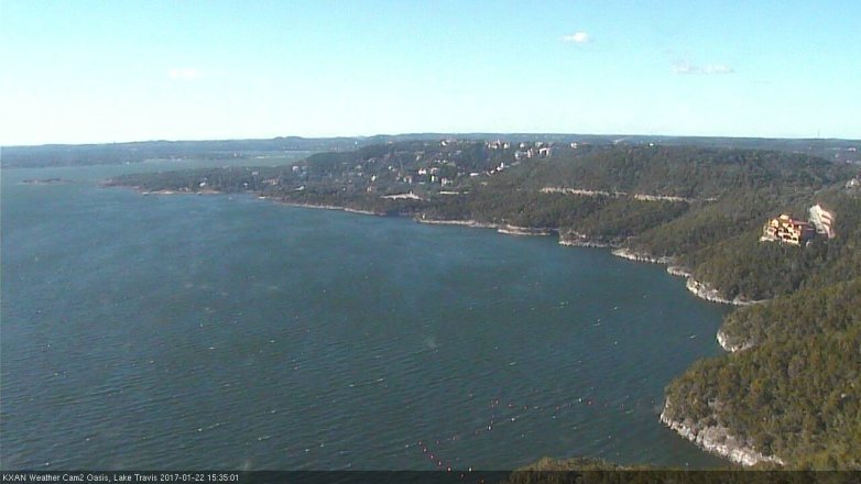 Lake Travis webcam, January 22, 2017 3:00 PM CT