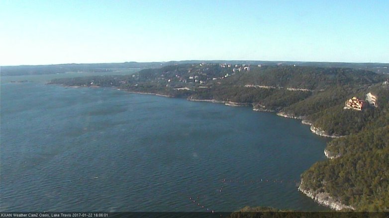 Lake Travis webcam, January 22, 2017 3:30 PM CT