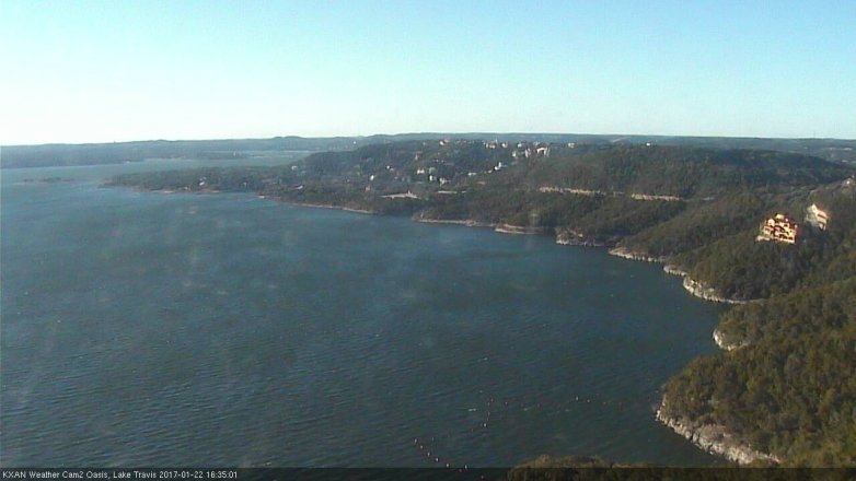 Lake Travis webcam, January 22, 2017 3:50 PM CT