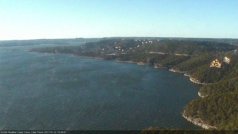Lake Travis webcam, January 22, 2017 3:55 PM CT