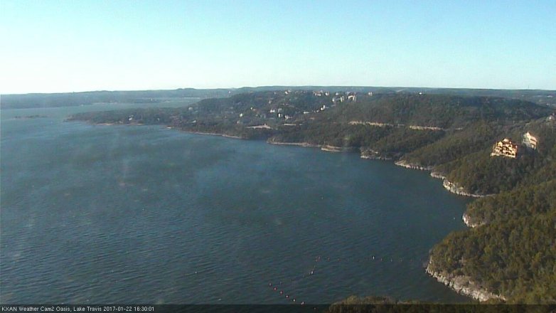 Lake Travis webcam, January 22, 2017 4:00 PM CT