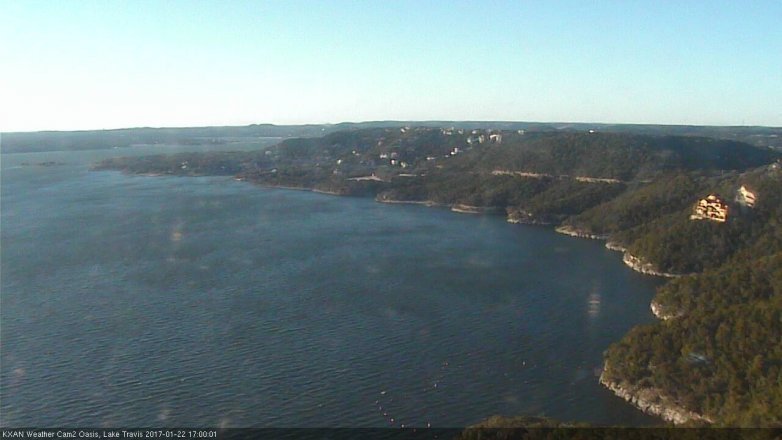 Lake Travis webcam, January 22, 2017 4:20 PM CT