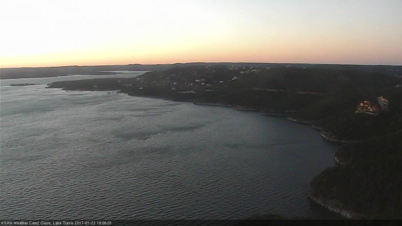 Lake Travis webcam, January 22, 2017 5:30 PM CT
