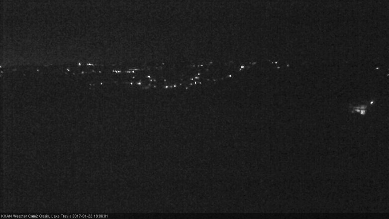 Lake Travis webcam, January 22, 2017 6:30 PM CT