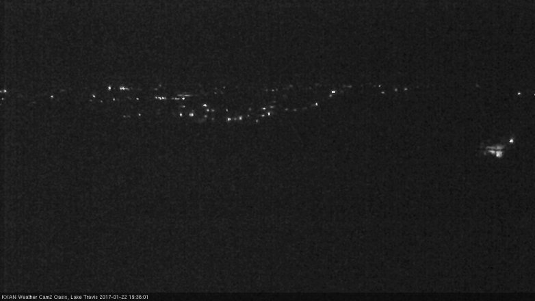 Lake Travis webcam, January 22, 2017 6:50 PM CT