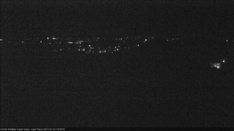 Lake Travis webcam, January 22, 2017 6:55 PM CT