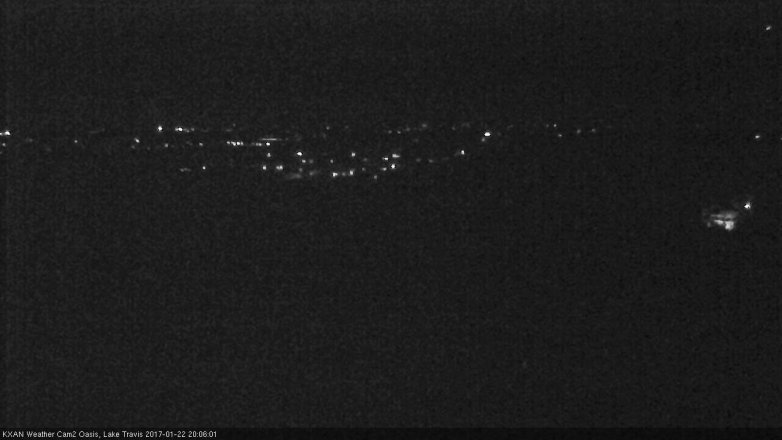 Lake Travis webcam, January 22, 2017 7:30 PM CT