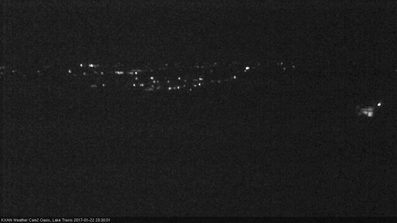 Lake Travis webcam, January 22, 2017 7:50 PM CT