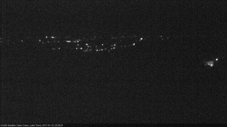 Lake Travis webcam, January 22, 2017 7:55 PM CT