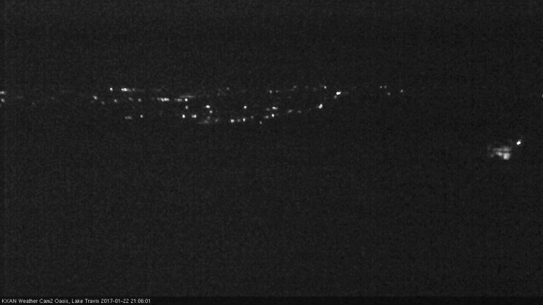 Lake Travis webcam, January 22, 2017 8:10 PM CT