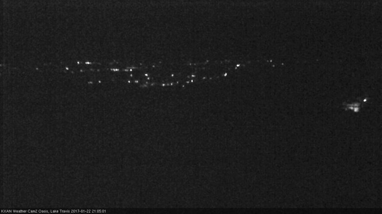 Lake Travis webcam, January 22, 2017 8:35 PM CT