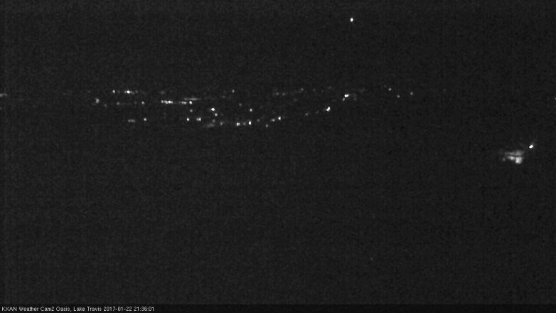 Lake Travis webcam, January 22, 2017 9:05 PM CT