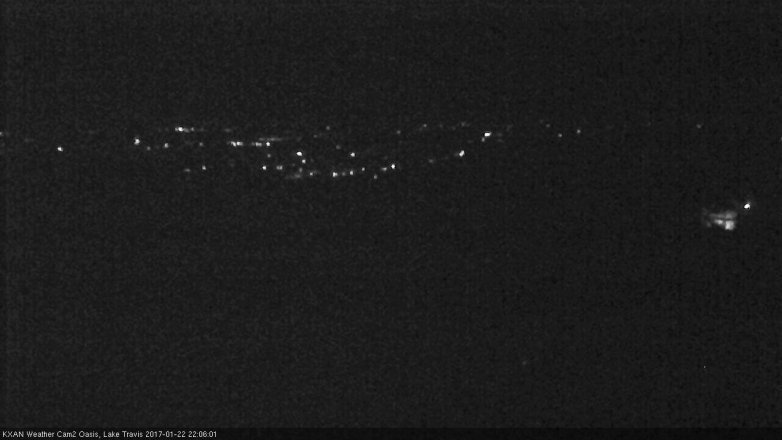Lake Travis webcam, January 22, 2017 9:10 PM CT