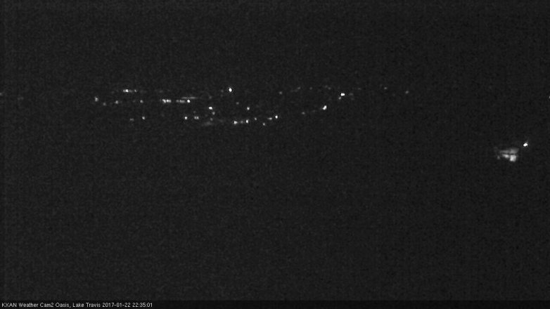 Lake Travis webcam, January 22, 2017 9:50 PM CT