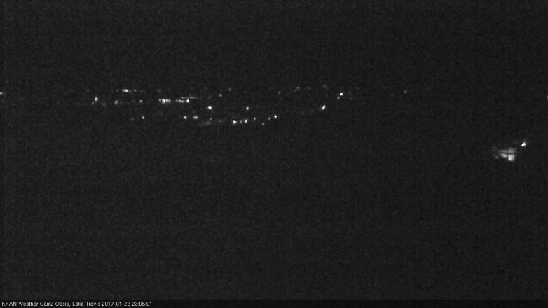 Lake Travis webcam, January 22, 2017 10:20 PM CT