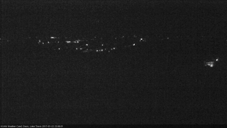Lake Travis webcam, January 22, 2017 10:25 PM CT