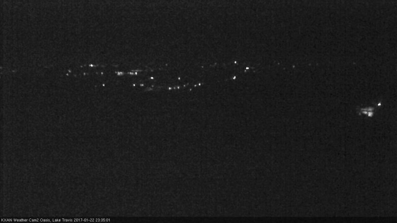 Lake Travis webcam, January 22, 2017 10:50 PM CT
