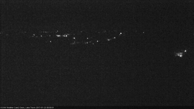 Lake Travis webcam, January 22, 2017 11:10 PM CT