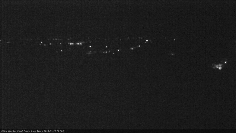 Lake Travis webcam, January 22, 2017 11:20 PM CT