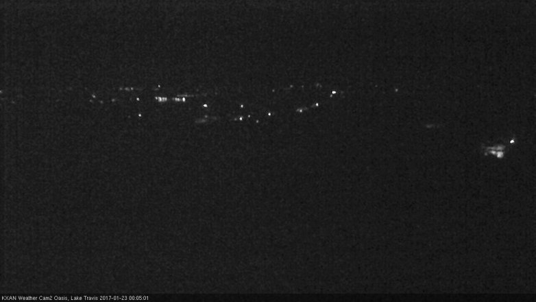 Lake Travis webcam, January 22, 2017 11:35 PM CT