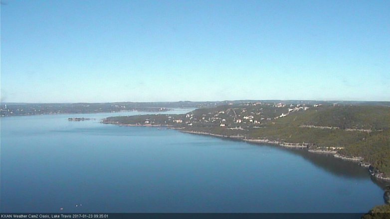 Lake Travis webcam, January 23, 2017 9:05 AM CT