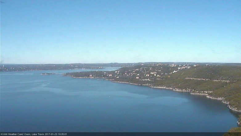 Lake Travis webcam, January 23, 2017 9:50 AM CT