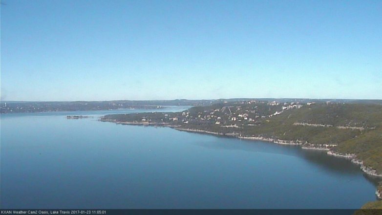Lake Travis webcam, January 23, 2017 10:25 AM CT