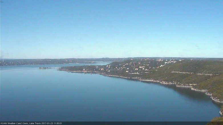 Lake Travis webcam, January 23, 2017 10:30 AM CT