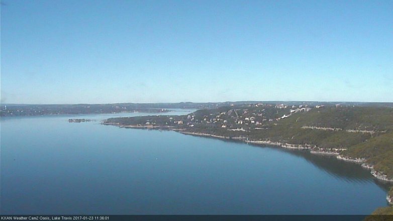 Lake Travis webcam, January 23, 2017 11:05 AM CT