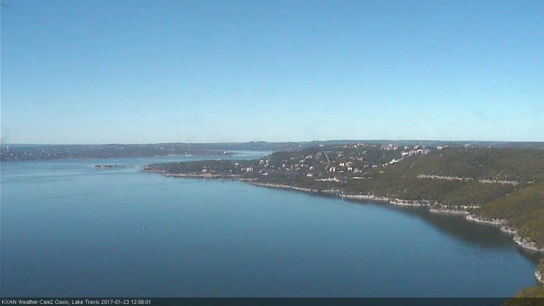 Lake Travis webcam, January 23, 2017 11:35 AM CT