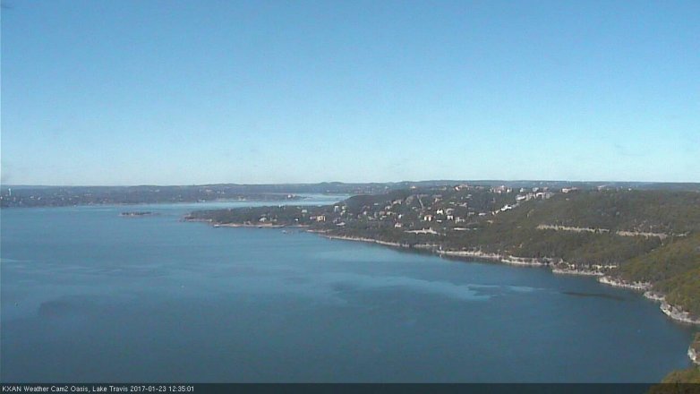 Lake Travis webcam, January 23, 2017 12:05 PM CT