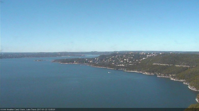 Lake Travis webcam, January 23, 2017 12:10 PM CT