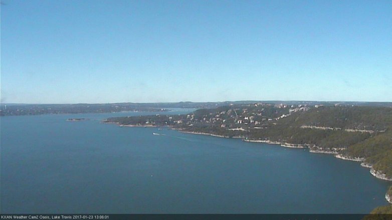 Lake Travis webcam, January 23, 2017 12:15 PM CT