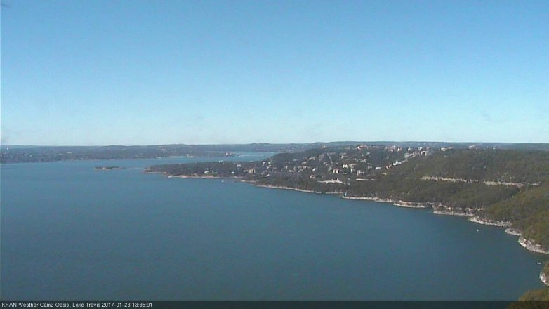 Lake Travis webcam, January 23, 2017 12:40 PM CT