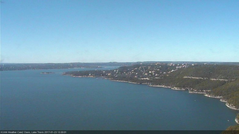 Lake Travis webcam, January 23, 2017 12:50 PM CT