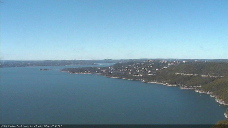 Lake Travis webcam, January 23, 2017 1:00 PM CT