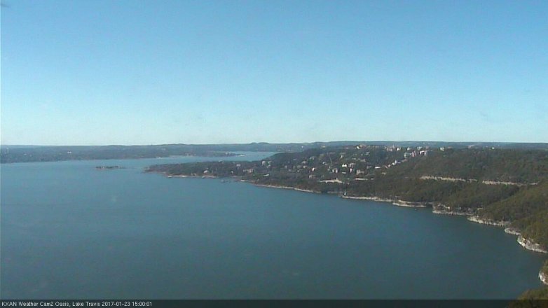 Lake Travis webcam, January 23, 2017 2:05 PM CT
