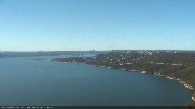 Lake Travis webcam, January 23, 2017 2:15 PM CT