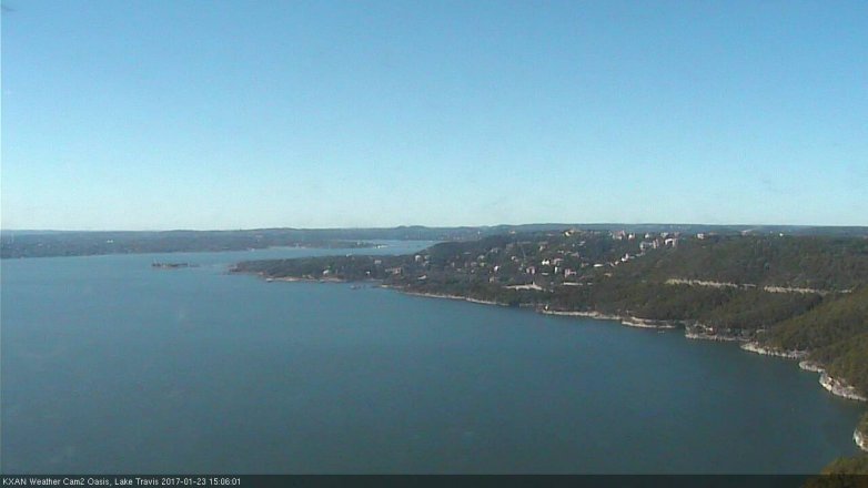 Lake Travis webcam, January 23, 2017 2:30 PM CT