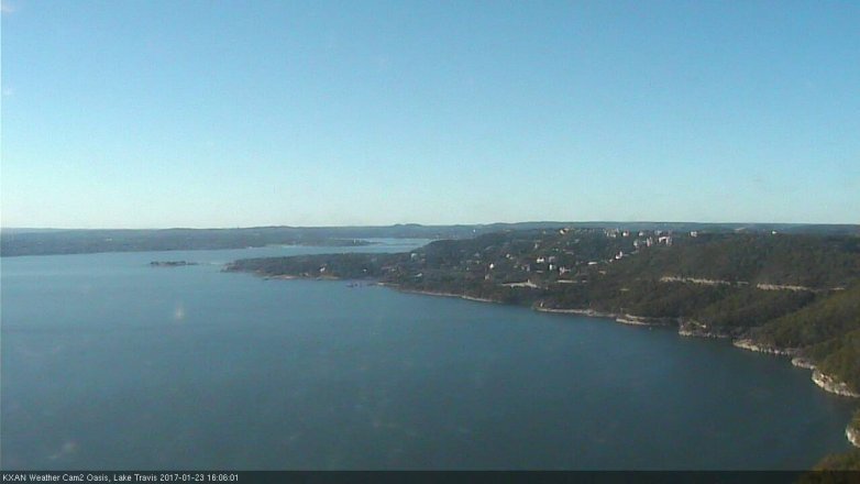 Lake Travis webcam, January 23, 2017 3:10 PM CT