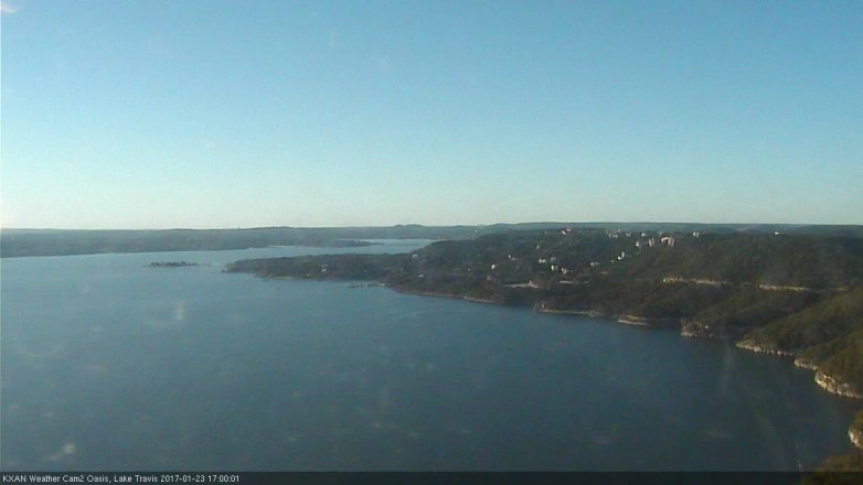 Lake Travis webcam, January 23, 2017 4:05 PM CT